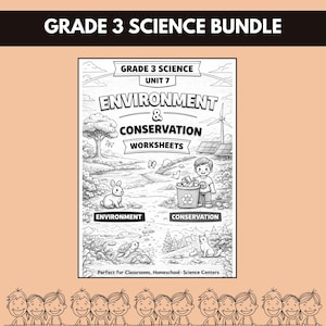 grade 3 science, 3rd grade science, science worksheets, science workbook, homeschool science, kids science, printable worksheets, science activities, science bundle, elementary science, learning printables, science pdf, classroom worksheets