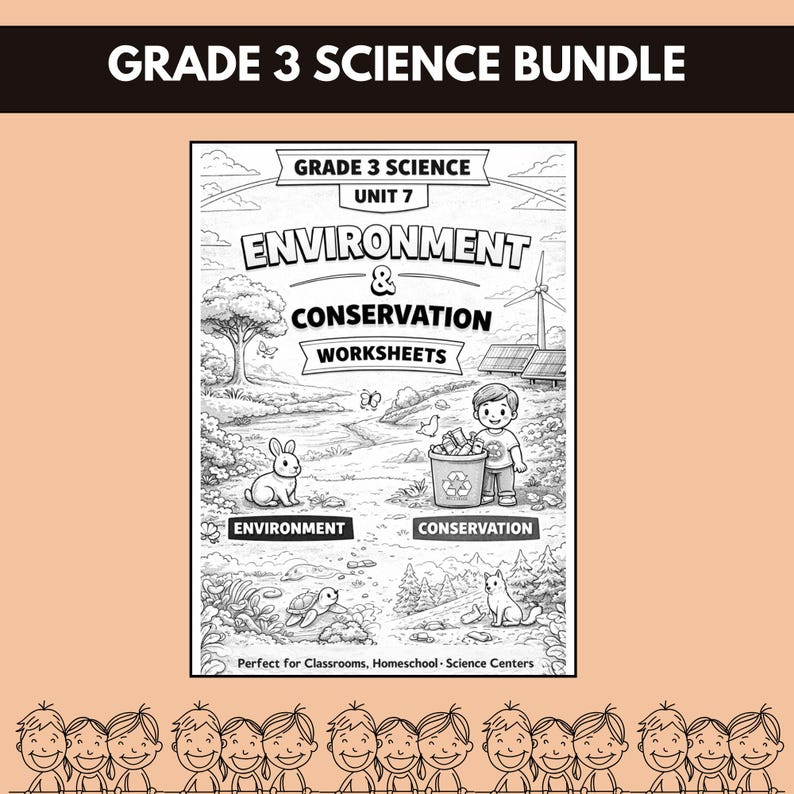 grade 3 science, 3rd grade science, science worksheets, science workbook, homeschool science, kids science, printable worksheets, science activities, science bundle, elementary science, learning printables, science pdf, classroom worksheets