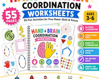 Brain Gym Activities, Neuro Exercises for Kids (56-Page Printable)