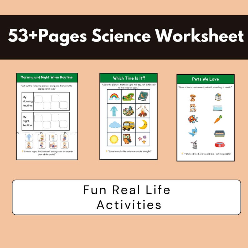 kindergarten science activities, preschool science workbook, teacher science resources, science lesson plans printable, STEM worksheets for kids, hands on science activities, early learning science printables, science packet for preschool, science workbook pdf, printable science experiments, nature science worksheets,