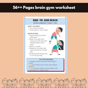brain gym kids, brain gym pdf, neuro exercises, memory games, focus activities, thinking games, brain worksheets, bilateral brain, brain breaks, homeschool pdf,