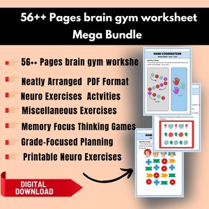 executive functioning activities kids, focus and concentration worksheets, brain based learning activities, occupational therapy brain gym, homeschool brain activities, classroom brain breaks printable, mental fitness activities for kids,