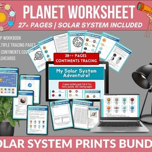 27+ Pages Planet Worksheet Bundle,Solar System Activity,Space Science Worksheet,Space Printables,Science Learning PDF,space education print