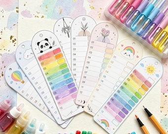 13 Blank Marker Swatch Card Printable PDF,DIY Color Chart Template, Alcohol Marker Swatch Sheet, Marker Testing Card Coloring Supply Tracker