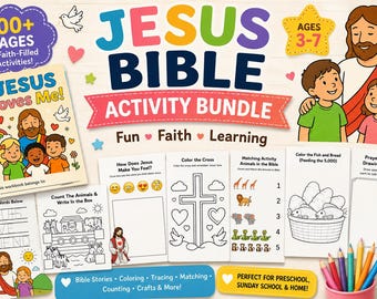 21+ Jesus Bible Worksheet,Sunday School Education Activity,Bible Preschool Printable,christian worksheet,homeschool resource,bible printable