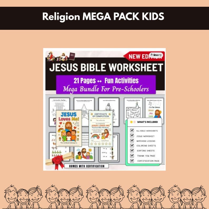 religious mega pack

bible activities kids

christian worksheets

kids prayer journal

christian flashcards

sunday school printables

bible activity bundle

christian kids pack
