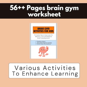 occupational therapy brain gym, homeschool brain activities, classroom brain breaks printable, mental fitness activities for kids, educational printable worksheets, fine motor and brain coordination, early learning brain exercises