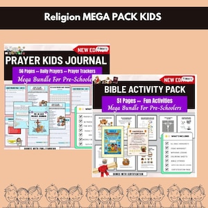 religious mega pack

bible activities kids

christian worksheets

kids prayer journal

christian flashcards

sunday school printables

bible activity bundle

christian kids pack
