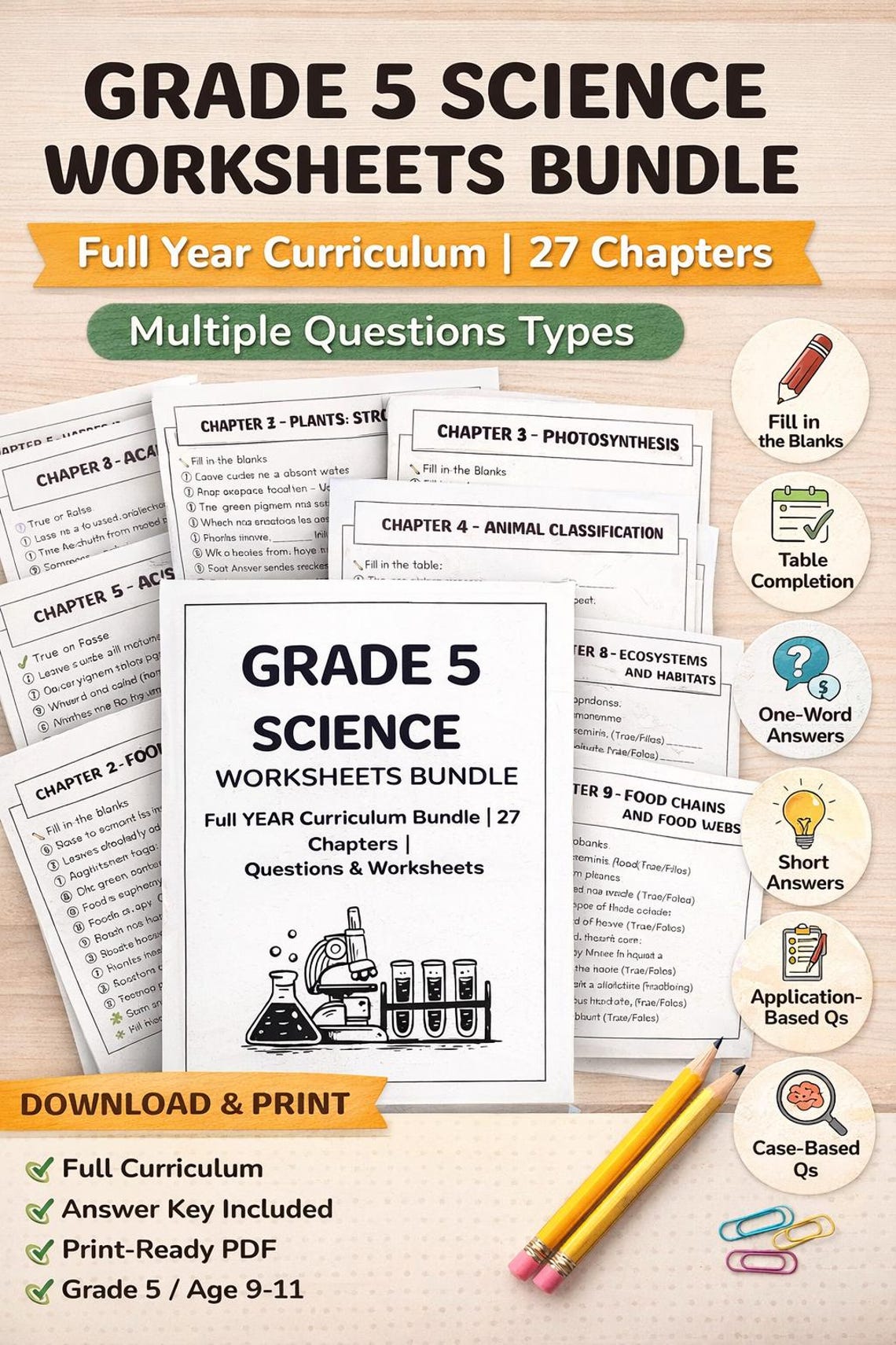 Grade 5 Science,science Worksheet,1080+ Question Grade 5 Worksheets ...
