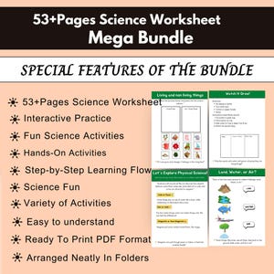 science experiments, science printables, science curriculum, kids science workbook, classroom science printables, science activity sheets, nature science worksheets, hands on science, science practice pages,science worksheets for kindergarten, preschool science printables, prek science activities, homeschool science workbook,
