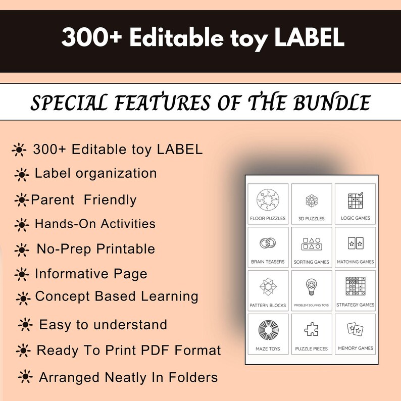 300 Editable Playroom Toy Bin Labels Canva Template,b&wkid Storage ...