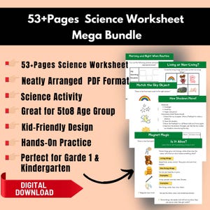 science experiments, science printables, science curriculum, kids science workbook, classroom science printables, science activity sheets, nature science worksheets, hands on science, science practice pages,science worksheets for kindergarten, preschool science printables, prek science activities, homeschool science workbook,