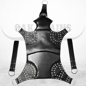 Premium Heavy-Duty Leather Bondage Sling with Stirrups – Padded Restraint Hammock for Intense Adult Play