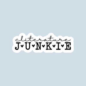 Cliterature Junkie Sticker | Smut Book Sticker for Romance Readers | 3 Inch Waterproof Vinyl Sticker | Spicy Bookish Sticker for BookTok