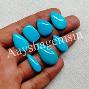 Smooth Turquoise Cabochon, Wholesale Turquoise Loose Gemstone Lot, Bulk Turquoise Crystal Stone, Turquoise Polished Gemstone for Jewellery