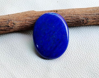 Cabochão oval de lápis-lazúli natural para confecção de joias (47x36x7mm)