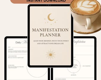 Manifestation Planner: Gratitude Journal, Dream Life (Digital Download)