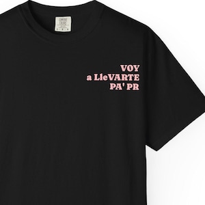 Bad Bunny Lyric Black T-Shirt, Lyric Tshirt Bad Bunny for concert, Bad Bunny concert black shirt, Puerto Rico theme Voy a Llevarte pa PR