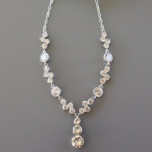 Rhinestone drop necklace Clearance