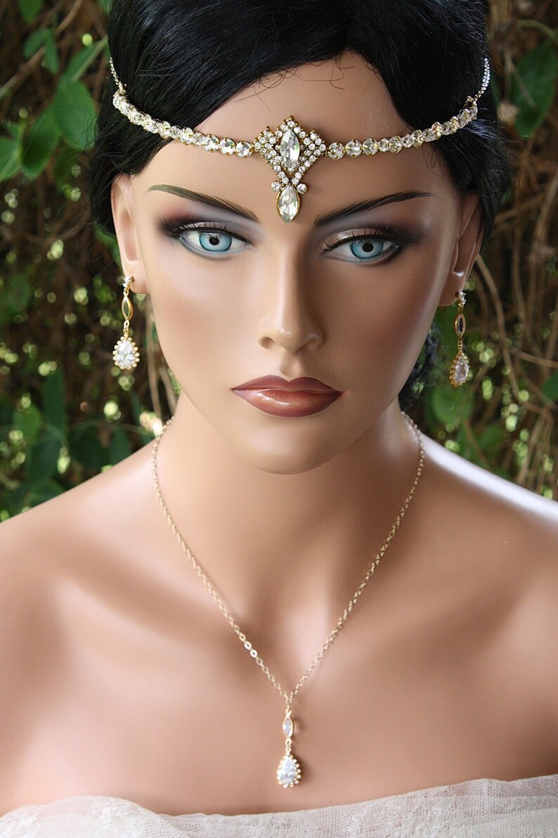 Bridal Head Circlet Head Piece With Rhinestones and Etsy UK