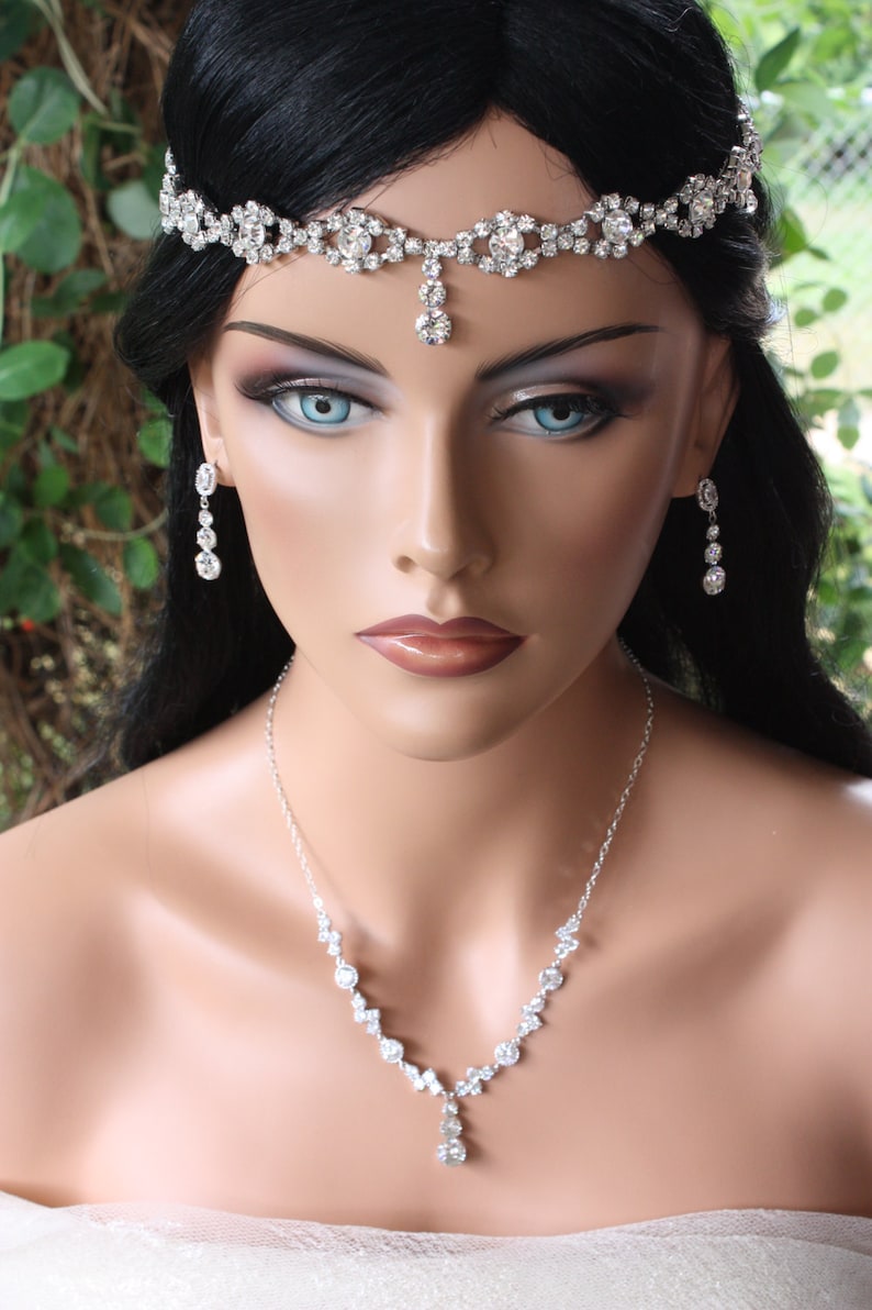Bridal Head Circlet Head Piece Head Dress Forehead Etsy
