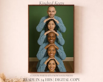 Teacher’s Day Gift Funny Group Portrait Custom Team Portrait Matching Denim Awkward Photoshoot Coworker Gift Work Team Digital Download