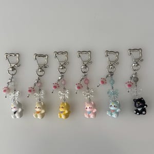 Maneki Neko Keychain | Cute Lucky Cat Charm | Cute Aesthetic Bag Accessory