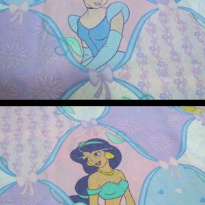 RESERVED 2 Vintage Disney Princess Twin Sheets Fabric image 2