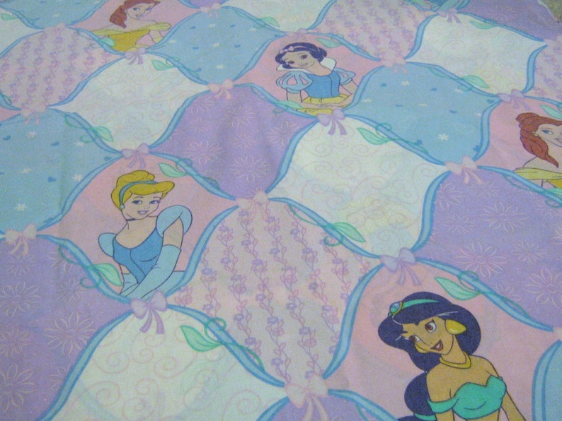 RESERVED 2 Vintage Disney Princess Twin Sheets Fabric image 3