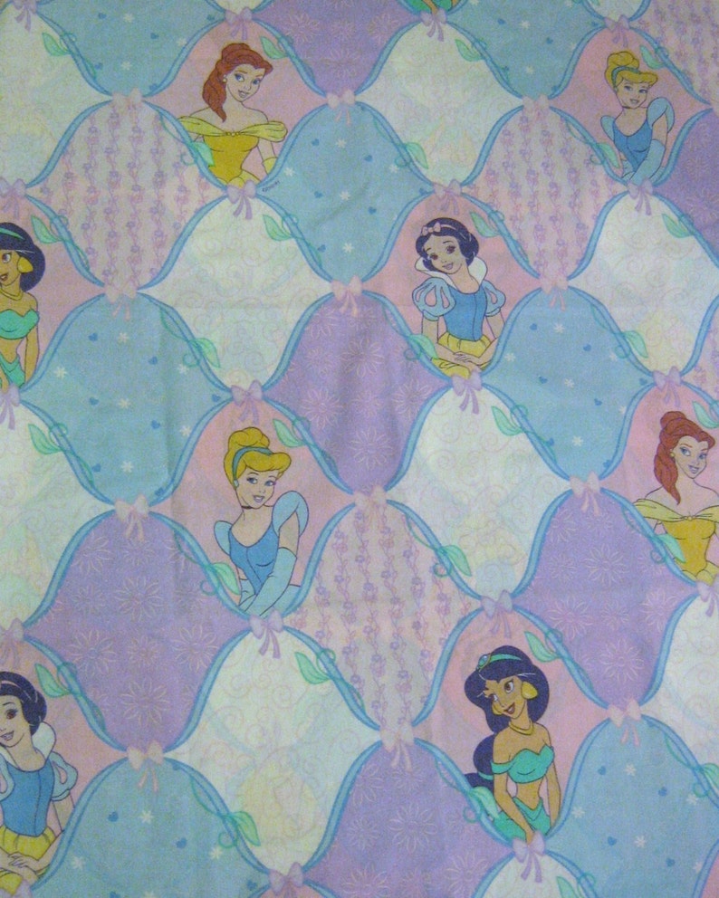 RESERVED 2 Vintage Disney Princess Twin Sheets Fabric image 1