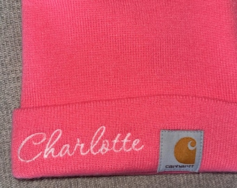Personalized Kids Carhartt Beanie with Name | Custom Embroidered Toddler Hat | Unique Kids Gift | Winter Beanie