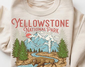Retro jaren 90 National Parks Unisex Sweatshirt - Jaren 90 Vintage Granola Girl Outfit - Respecteer de lokale fauna Sweatshirt - Wandelen