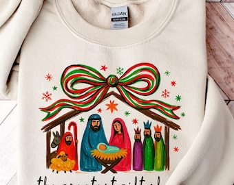Den största gåvan av alla tröja, kristen jultröja, julkrubbatröja, jultro Jesus födelsetröja, bibelvers
