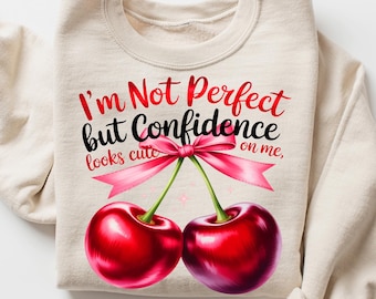 Retro Cherry T-Shirt, Coquette Cherry Shirt, Cute Cherry Sweatshirt, Aesthetic Women’s Crewneck, Cherry Lover Gift, Coquette Bow Tee