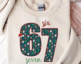 Six Seven jultomtentröja, 67 meme jultröja, Six Seven jul-T-shirt, 6 7 jultröja, Six Seven