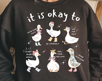It's Okay Shirt for Autism Teacher, Inclusion Sweatshirt for Sped Team, Silly Goose Gift for Education Teacher, Autism Acceptance T-Shirt