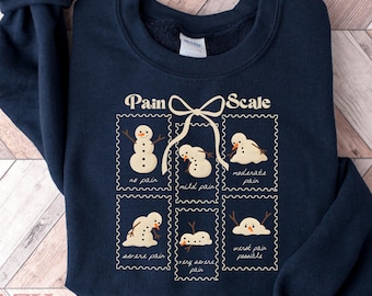 Christmas Nurse Sweatshirt, Funny Pain Scale Nurse Crewneck, Holiday Nurse Life Shirt, Rn Christmas Sweater, Cute Medical Nurse Shirts