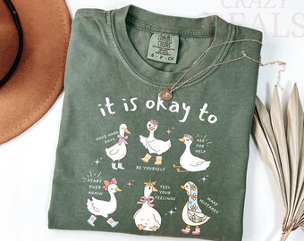Comfort Colors® It's Okay Shirt for Autism Teacher, Inclusion Shirt for Sped Team, Silly Goose Gift for Education Teacher, Autism T-Shirt