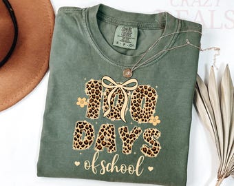 Comfort Colors® 100 Days of School Teacher Shirt, 100th Day Tee, Teacher Team School Celebration T-Shirt Gift for Elementary Teachers