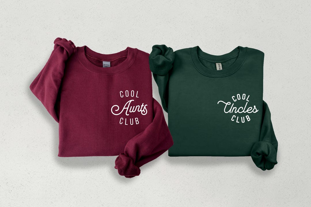 Aunt Uncle Shirt, Matching Aunt and Uncle Shirts Cool Aunts Club Shirt ...