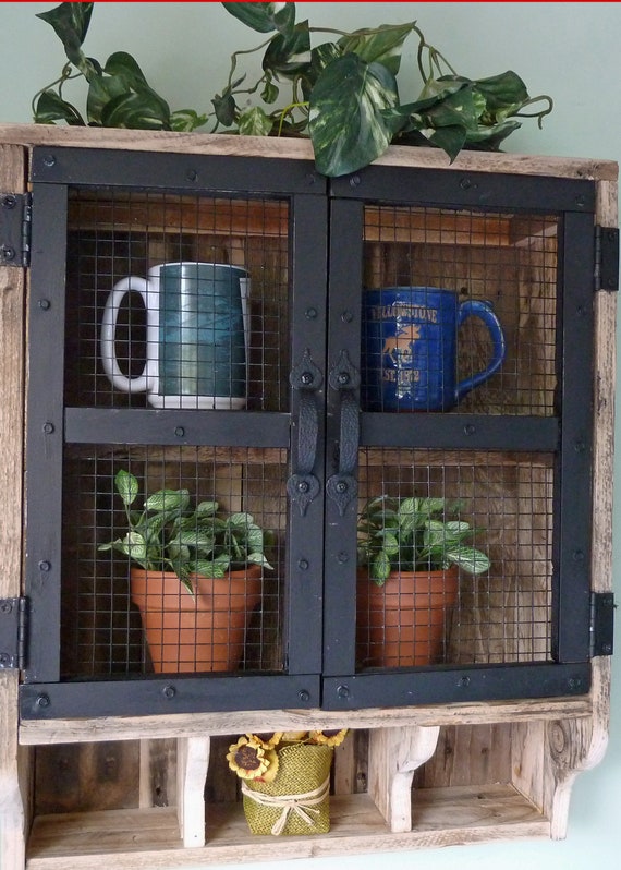 Reclaimed Wood Rustic Wall Cabinet Bathroom Wall Cabinet Etsy