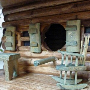 LOG CABIN BIRDHOUSE, Rustic Cabin Birdhouse, Log Cabin image 4