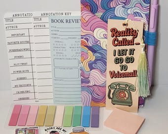 Annotation Kit | Book Lover Gift, Tabs, Stickers, Bookmark, Pen