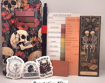 Dark Romance Annotation Kit | Book Annotation Kit | Reading Tabs, Bookmark & Stickers