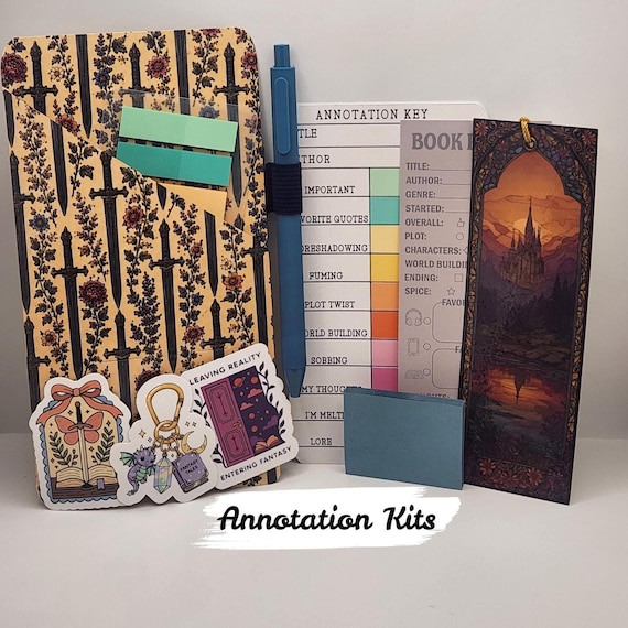 Fantasy Annotation Kit | Book Lover Gift | Reading Kit |Tabs | Annotating Supplies | Romantasy Reader