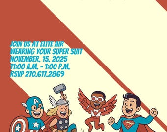 Invitación de cumpleaños de superhéroe