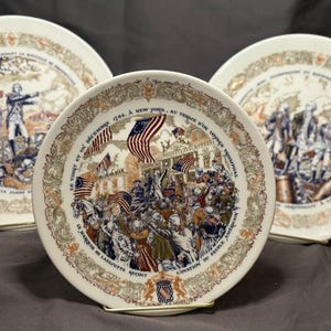 Limoges American Revolution Plates Set of 5
