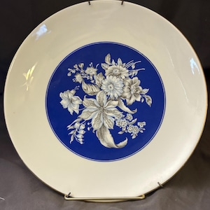 Erik Bavaria Blue and White Decorative Floral Plate