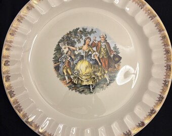 Assiette de collectionneur couple dansant colonial