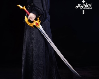 Cha Hae-in Sword 1:1 Scale Metal Blunt Replica, Solo Leveling ARISE Merch, Sung Jinwoo cosplay props, Gamer Gifts for Him